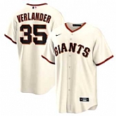 Men's San Francisco Giants #35 Justin Verlander Nike Cream Home Replica Jersey Dzhi,baseball caps,new era cap wholesale,wholesale hats